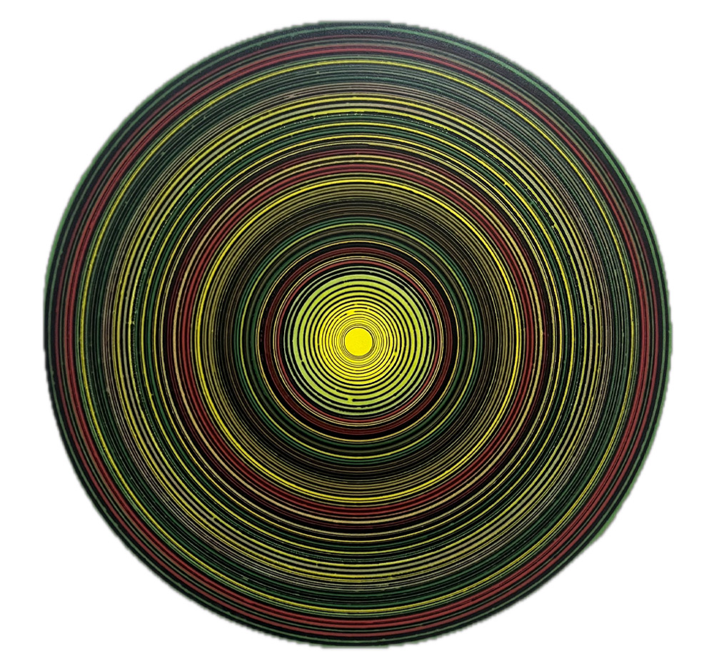 Galactic Vibration Yeah $1888 42” x 42” Airbrush acrylic on canvas circle wrapped Galactic Vibration Yeah $1888 42” x 42” Airbrush acrylic on canvas circle wrapped